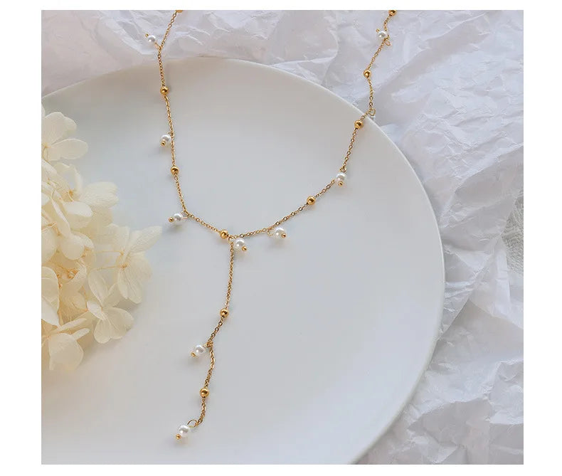 Pearl Luxe Droplet Necklace