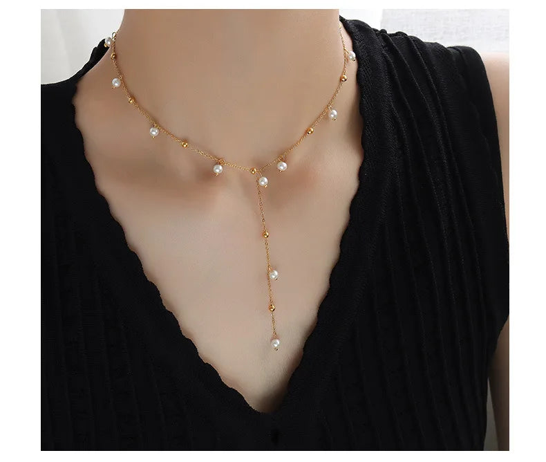 Pearl Luxe Droplet Necklace