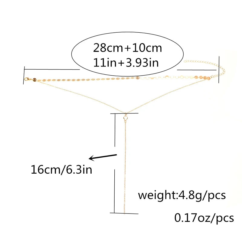 Silver Aura Layered Lariat Necklace