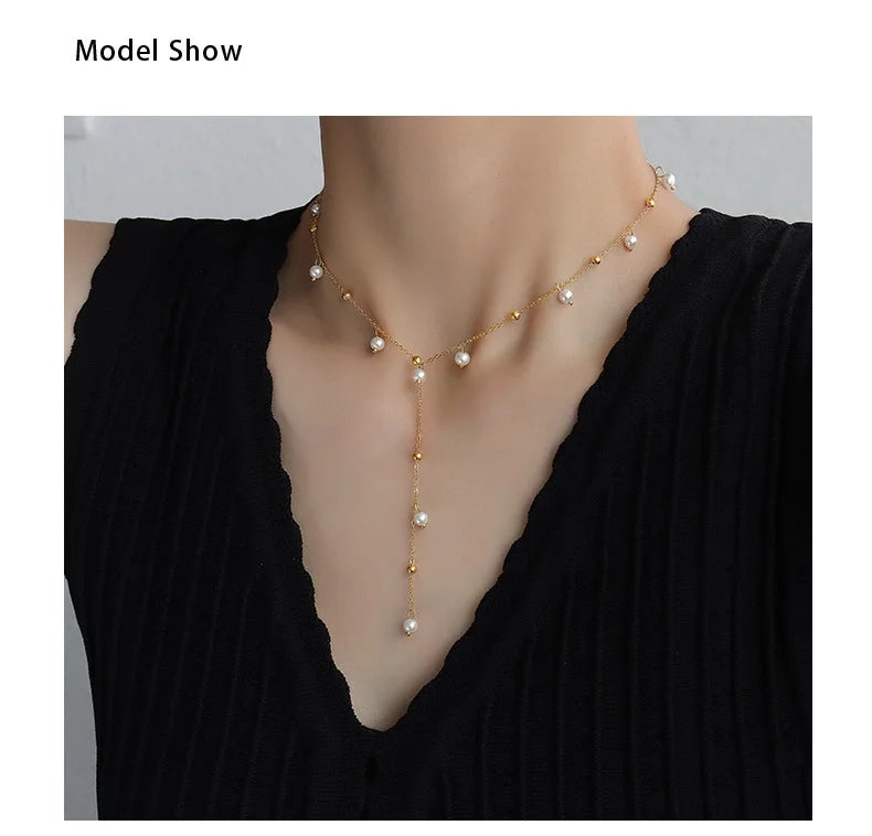 Pearl Luxe Droplet Necklace