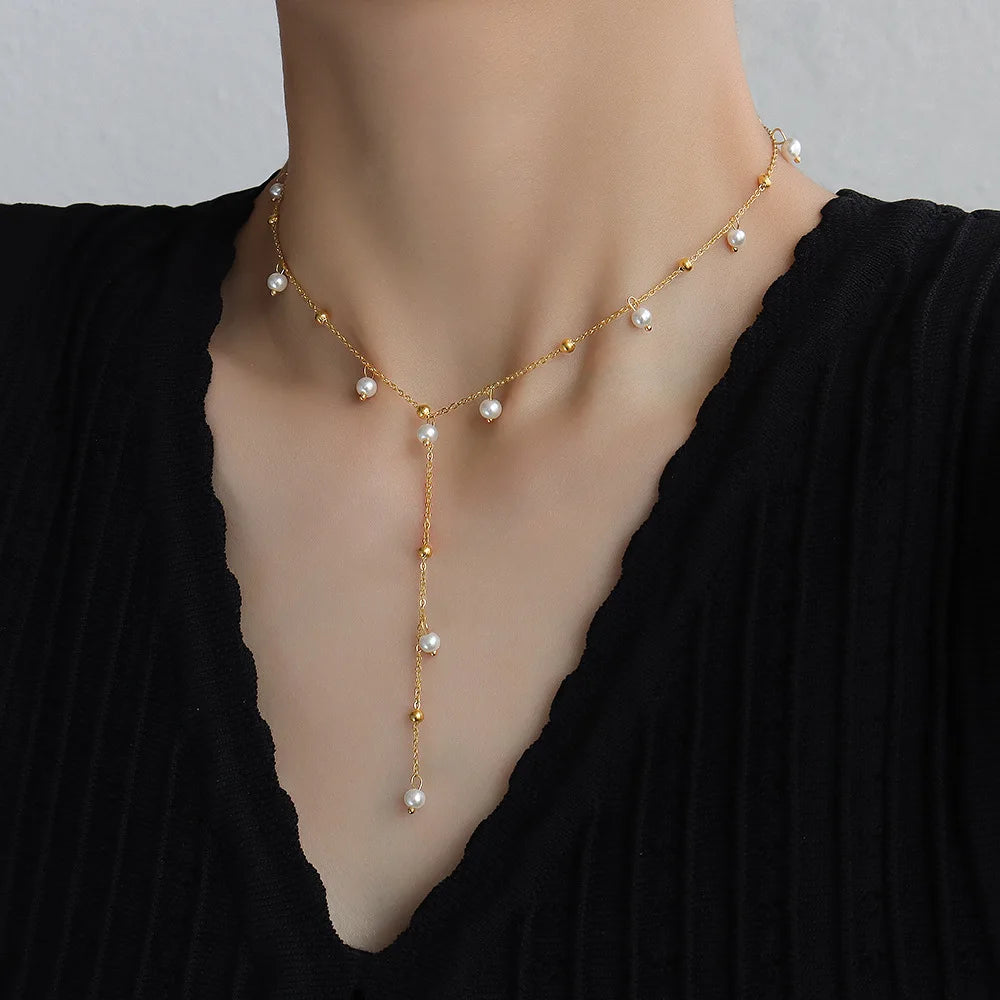 Pearl Luxe Droplet Necklace