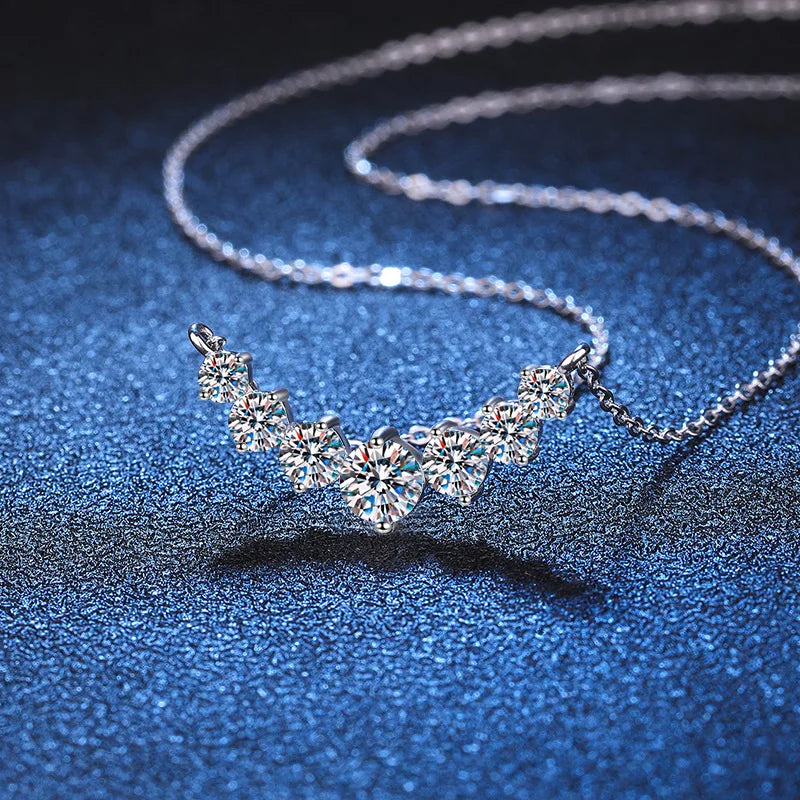 Luxe Moissanite Crescent Necklace