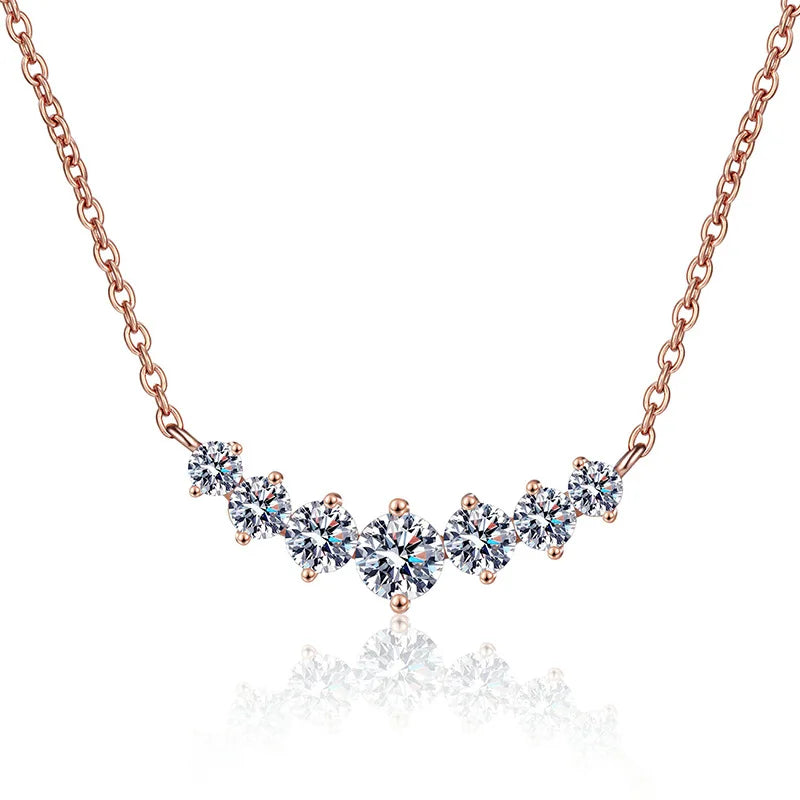 Luxe Moissanite Crescent Necklace