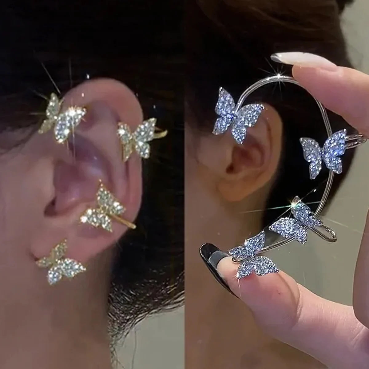 Butterfly Aurora Ear Cuff Set