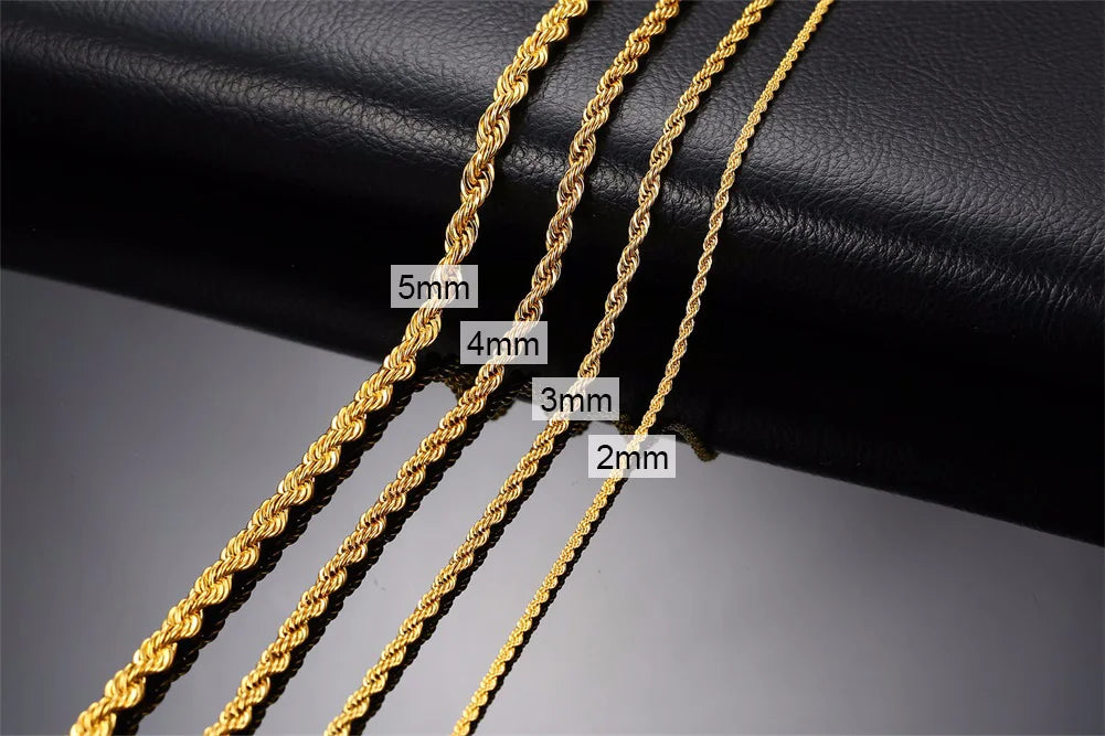 Ropes Long Necklace for Men Women - Titan Rope Chain™ – Waterproof & Fade-Resistant