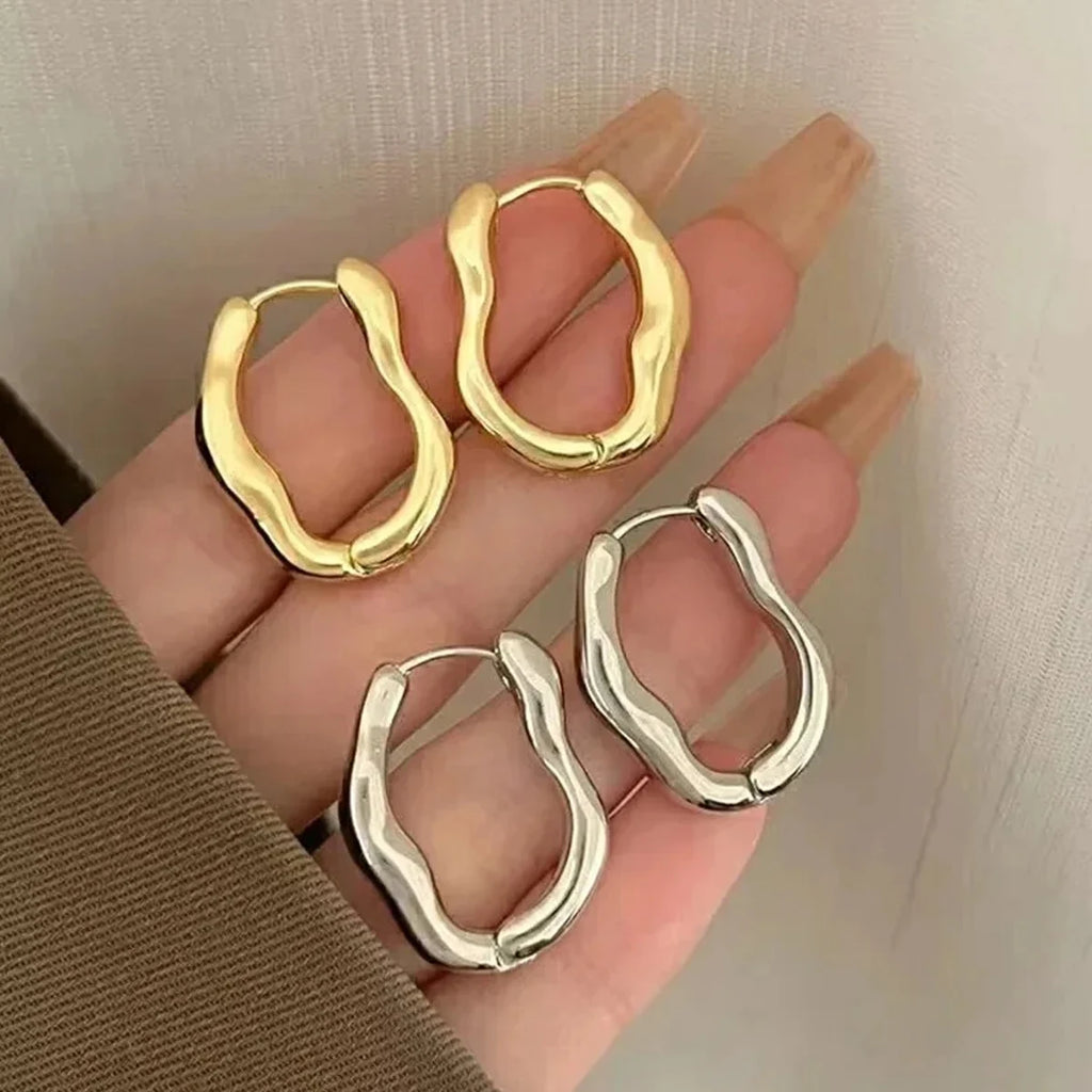 Wavy Luxe Hoops