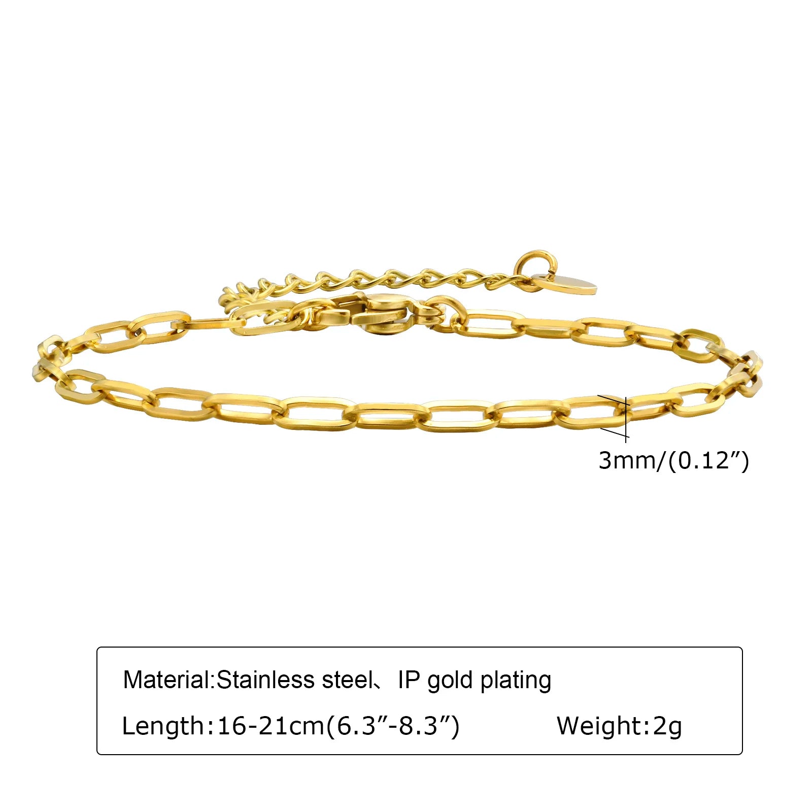 Non Tarnish Stainless Steel Bracelet Stackable for Women, Thin Herribone Chain Bracelet Waterproof Gold Plated Jewelry