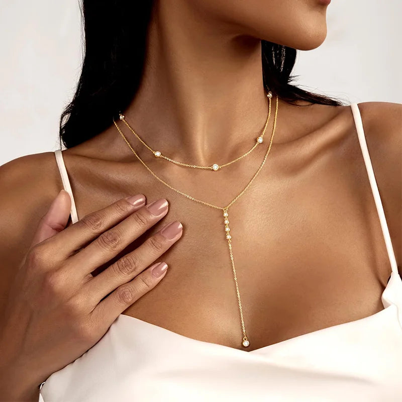 Lumière Elegance Layered Y-Necklace