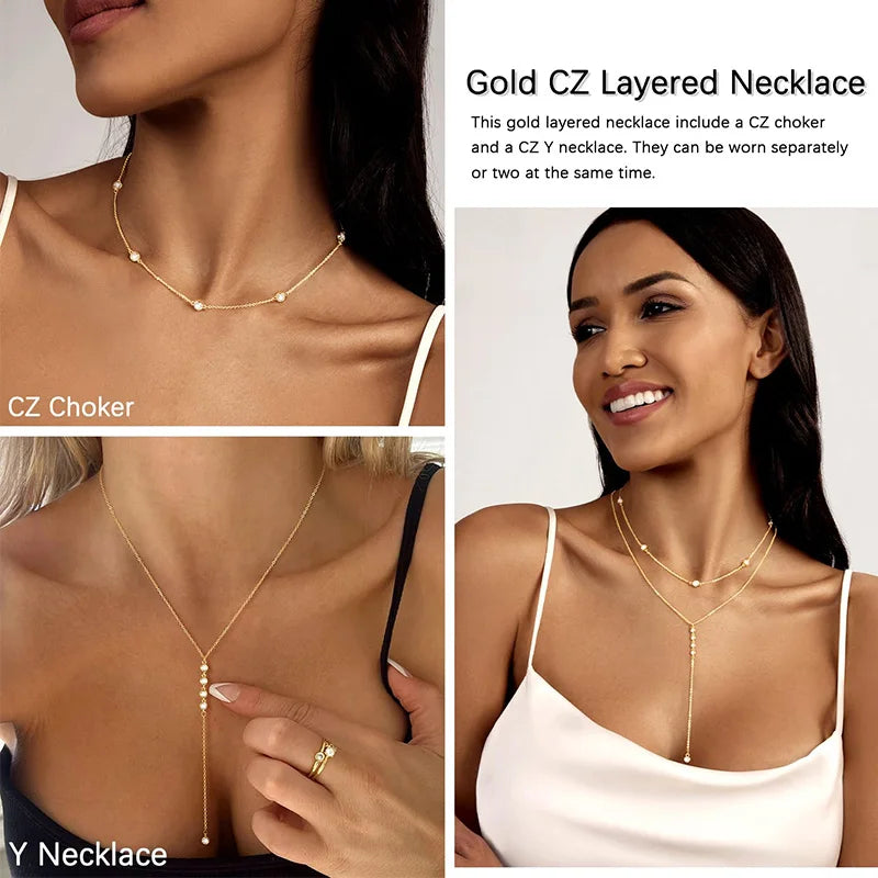Lumière Elegance Layered Y-Necklace