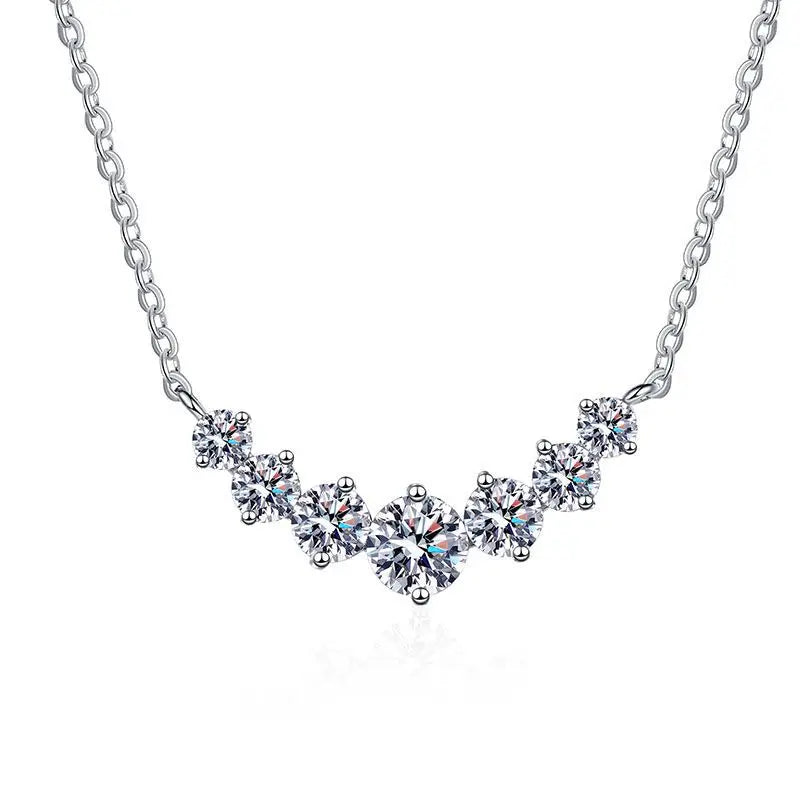 Luxe Moissanite Crescent Necklace