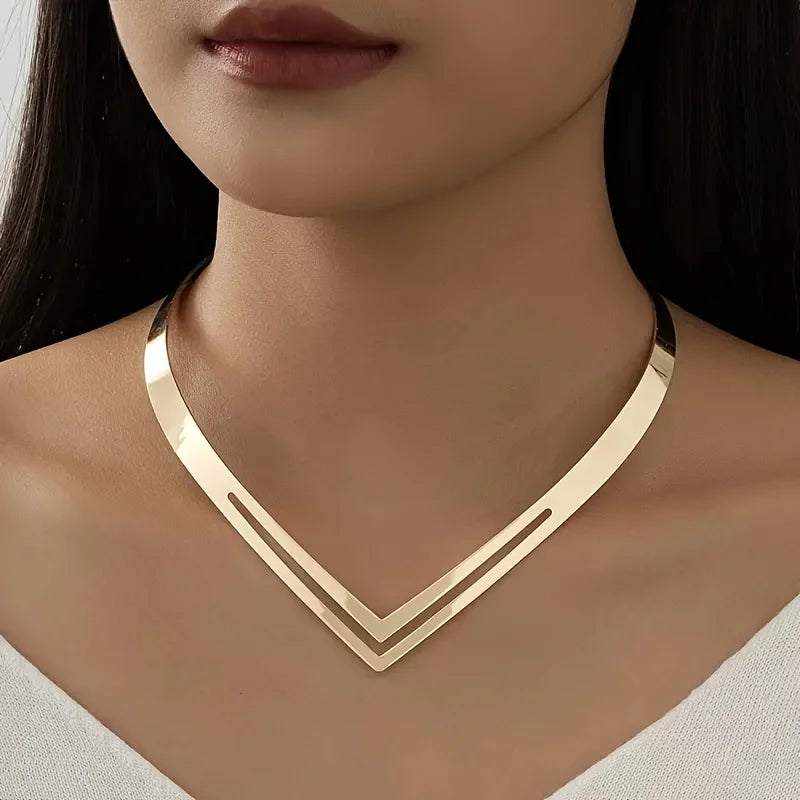 Aurelia V-Shape Statement Necklace