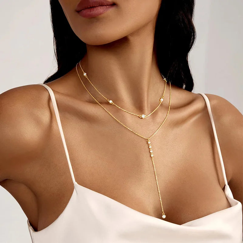 Lumière Elegance Layered Y-Necklace