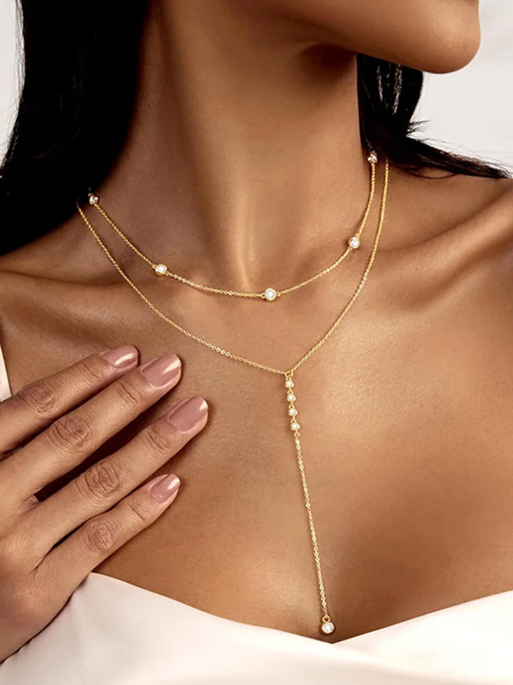 Lumière Elegance Layered Y-Necklace