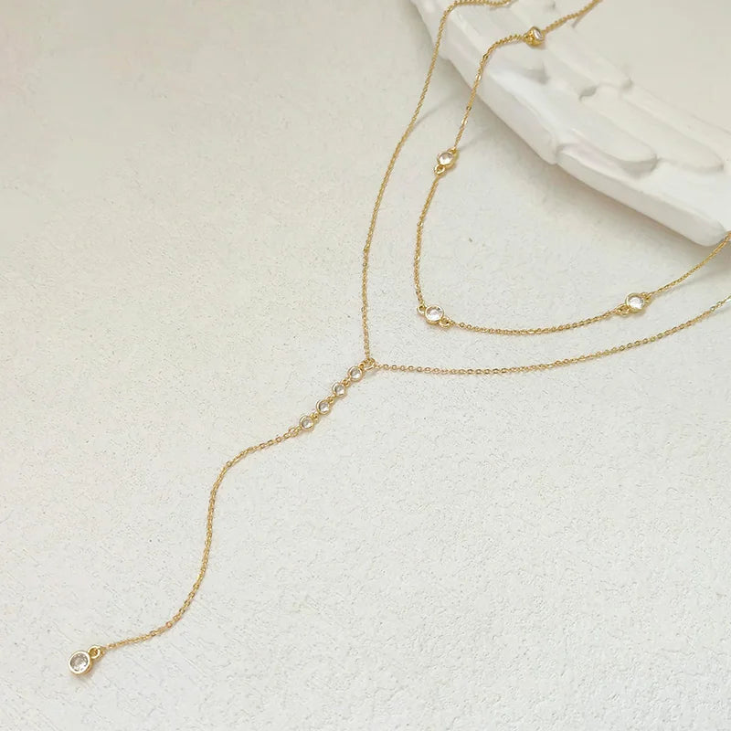 Lumière Elegance Layered Y-Necklace